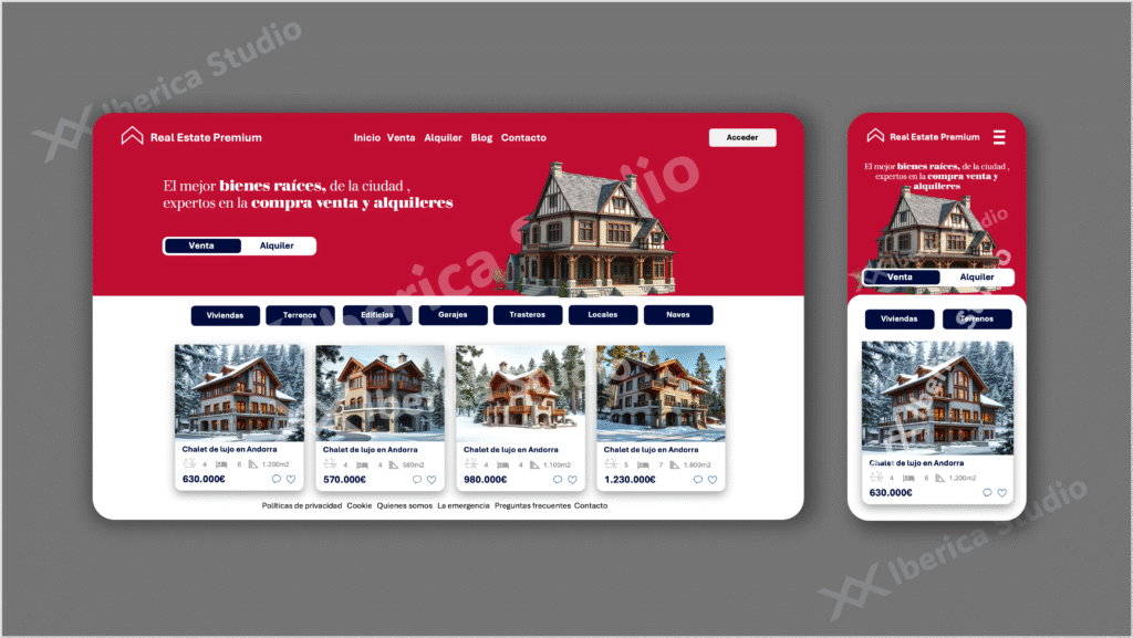 En ibérica Studio Diseñamos y desarrollamos tu web desde cero, sin plantillas repetidas, para que cada sitio tenga identidad única y objetivos claros.