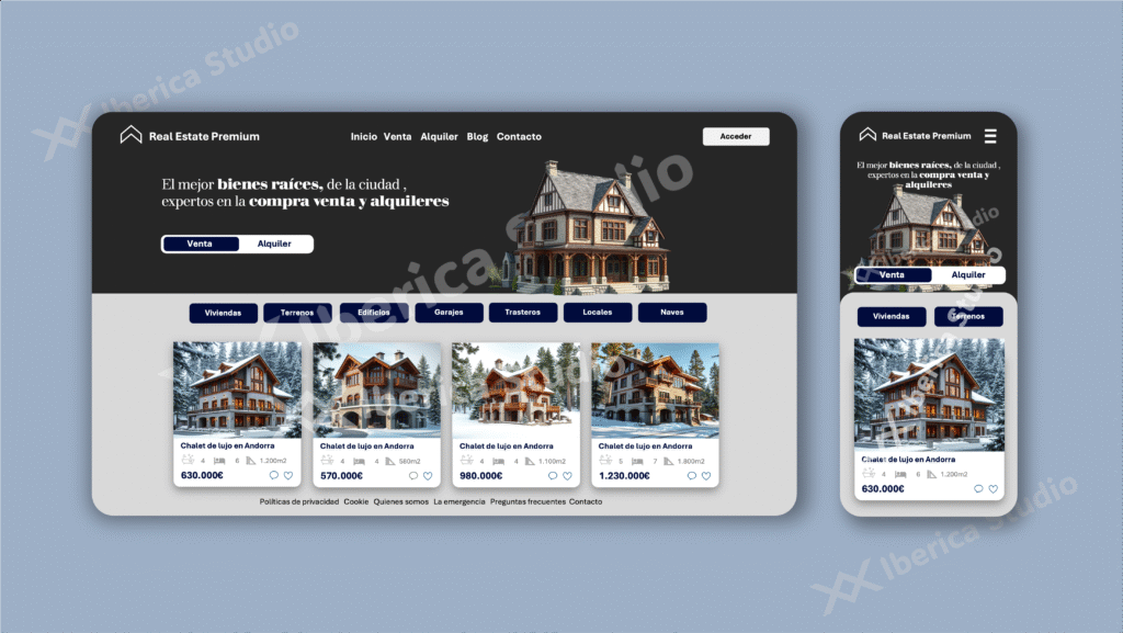 En Ibérica Studio®, somos especialistas en el desarrollo web profesional para empresas, emprendedores y particulares. Diseñamos páginas web a medida que no solo representan la identidad de tu marca, sino que también generan confianza, visibilidad y ventas.