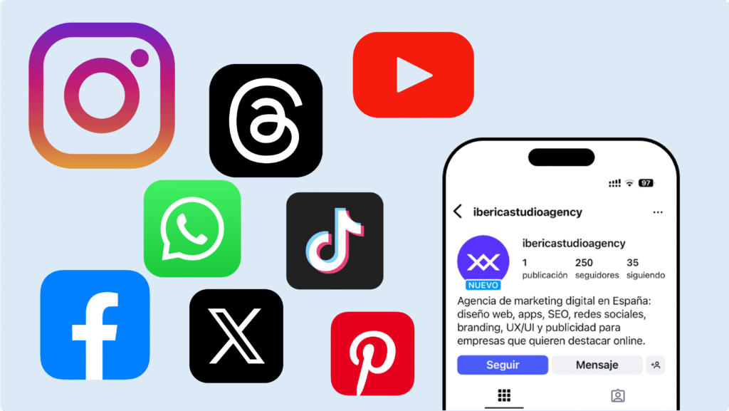 Gestión de Redes y marketing digital, campañas en Meta sociales con Iberica Studio Barcelona España